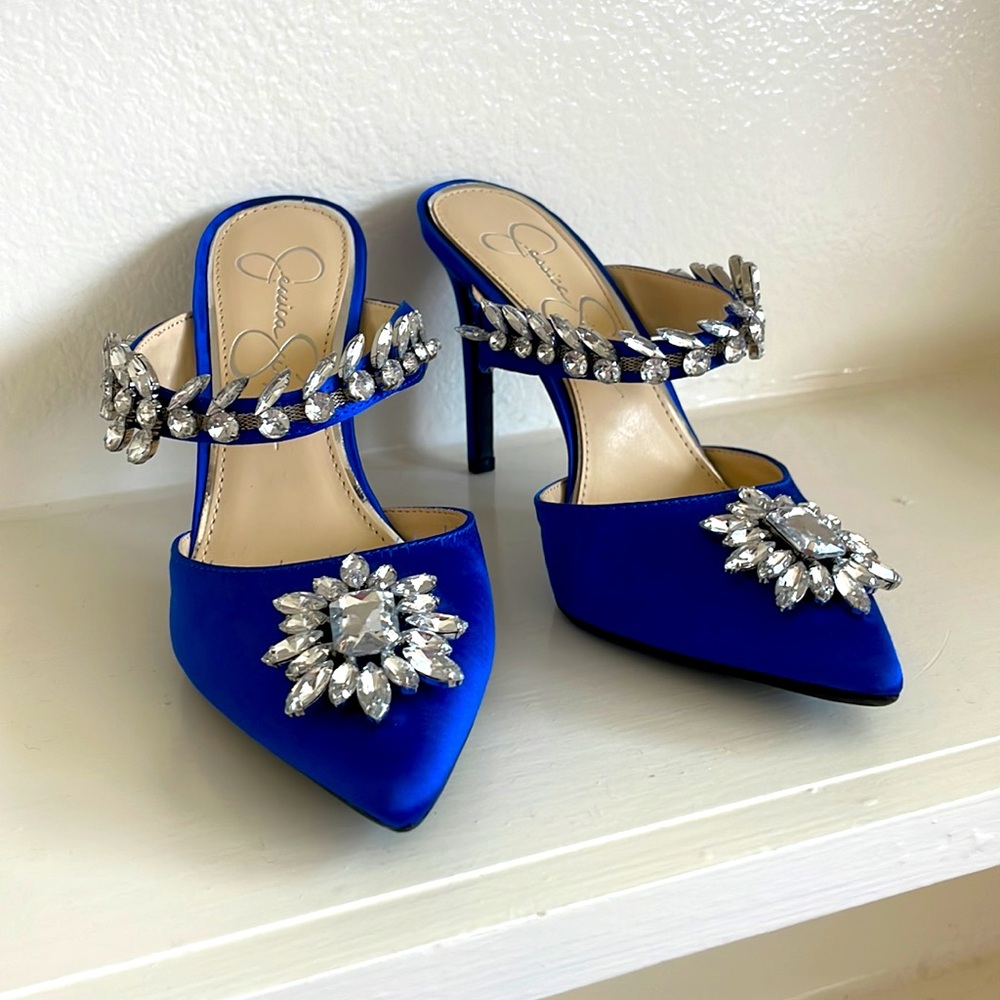 Jessica Simpson blue heels NWOT bridal